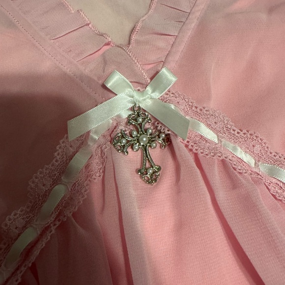 Sugar Thrillz Pink Sheer Ruffle Top - Picture 4 of 8